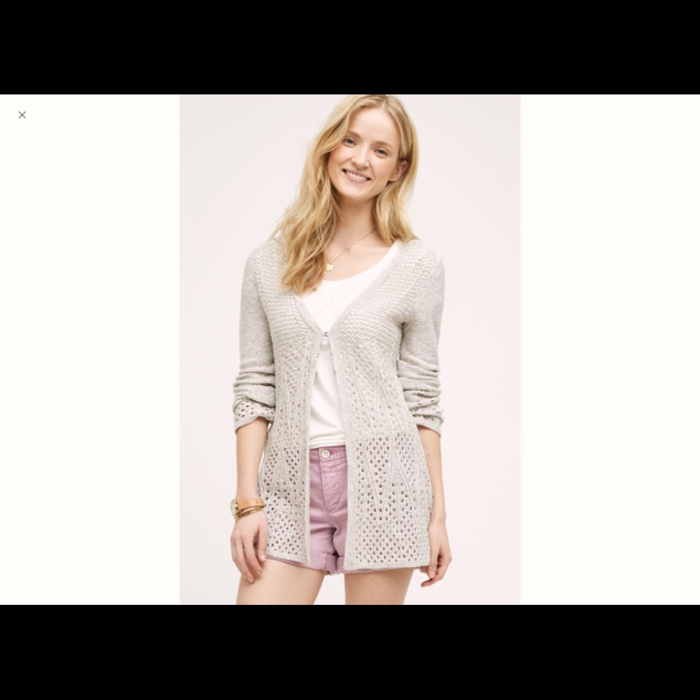 Anthropologie Crocheted Cardigan, Sz S